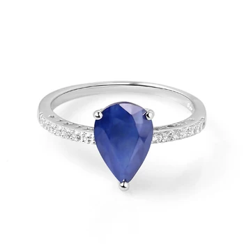 Ред Бижута сребърен пръстен проба 925 правоъгълен небето син топаз и шпинел сапфир и смарагд диамантен годежен пръстен, подарък за годишнина > Изискани бижута / www.yorkshireclaims.co.uk 11