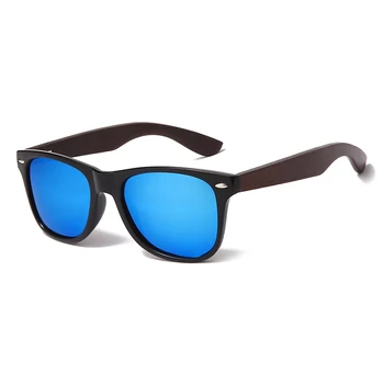 Дървени Поляризирани Слънчеви Очила Корпоративна Дизайн на Мъже, Жени Квадратни Слънчеви Очила Винтажное Покритие Слънчеви Очила Ретро Очила с UV400 Нюанси gafas 1