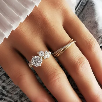 Ред Vintage 925 сребро многослойни веригата пръстени за жени сватбени регулируеми антични пръстени двойката годежни пръстени > Изискани бижута / www.yorkshireclaims.co.uk 11