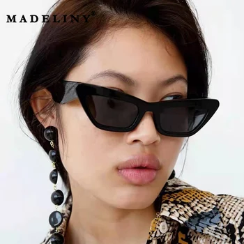 Слънчеви очила MADELINY Cat Eye Дамски Модни маркови дизайнерски очила за жени Луксозни Gafas De Sol Mujer Ретро нюанси котешки очи MA380 2