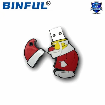 BINFUL USB 3.0 Автентичен Коледен старецът usb флаш памет 4 GB 8 GB 16 G 32 G 64 Г 128 Г 256 GB флаш памет usb memory stick u диск подарък 2