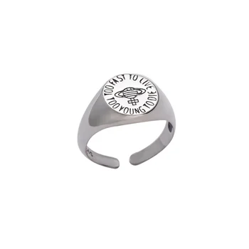 Ред Qmcoco корейското прост пръстен студентски бижута и аксесоари с модерен дизайн регулируем размер на показалеца си пръстен 925 сребърни вечерни украса > Изискани бижута / www.yorkshireclaims.co.uk 11