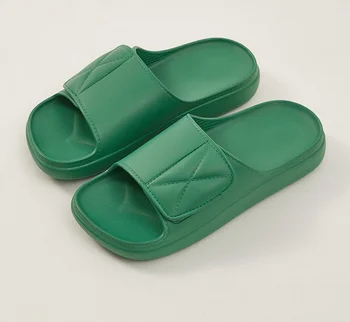 Дебели летни чехли мъжки обикновена домашни домашни обувки с зазубренным ръба дишащи чехли за баня с регулируема ширина на стъпалото 2