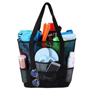 Окото е Прозрачна чанта с голям капацитет Двупластова имат Окото Чанти за съхранение на Плажната чанта Домашна Организация за Съхранение Чанта за къпане 1