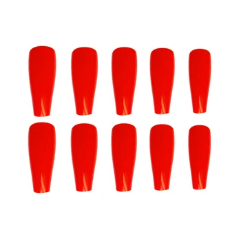 Ред 24 бр./кор. изкуствени нокти с лепило млечно-бели, розови наклони дълга балетната пръчка за нокти фалшиви върховете на ноктите пълно покритие акрил > Инструменти за нокти / www.yorkshireclaims.co.uk 11