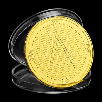Криптовалютная монета Byteball Verge Физическа Криптомонета Позлатен Сувенир, подарък Възпоменателна монета без багаж 1