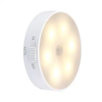 Сензор за движение-LED нощна светлина Безжичен USB Акумулаторна Лампа Спалня Стълбище Кухненски Шкаф Шкаф Безжичен USB Акумулаторна батерия 2