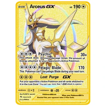 На карти Pokemon Оригинала Arceus GX EX V MAX Greninja Пикачу Чаризард Колекция блестящи Метални Карти, Играчки за Деца, Подарък за Рожден Ден 1