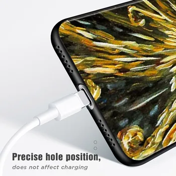 Силиконов калъф Van Gogh Tardis за Apple iPhone 13 12 Mini 11 Pro XS MAX XR X 8 7 Плюс 6 SE Калъф за вашия телефон 2