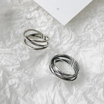 Ред Лист на лотос проба 925 сребърен пръстен ретро индивидуалност мода 925 сребърни бижута на откриването регулируем пръстен за жени темперамент > Изискани бижута / www.yorkshireclaims.co.uk 11