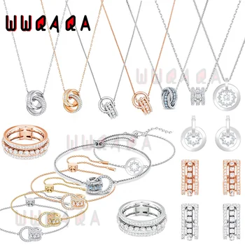 SWA модни дамски бижута пръстен с форма на ключалка женски бижута, дамски обеци, колие и гривна пръстен романтичен подарък