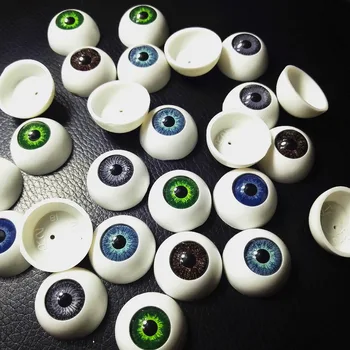 4шт(2 двойки) BJD 22 мм кукли очите Пластмасови очните ябълки аксесоари за кукли Reborn Смесване на Цветове Полукръгли Очите Играчки Аксесоари САМ