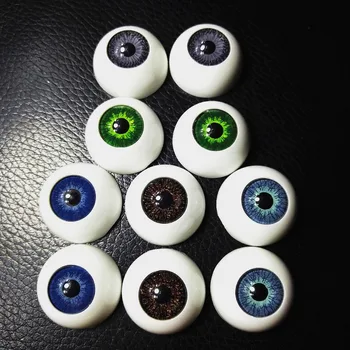 4шт(2 двойки) BJD 22 мм кукли очите Пластмасови очните ябълки аксесоари за кукли Reborn Смесване на Цветове Полукръгли Очите Играчки Аксесоари САМ 2