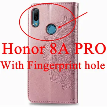 За Huawei Honor 8A Калъф Huawei Honor 8A PRO Флип Калъф-Луксозен кожен калъф за телефон с Пълно покриване на Защитно фолио за Честта 8A 2