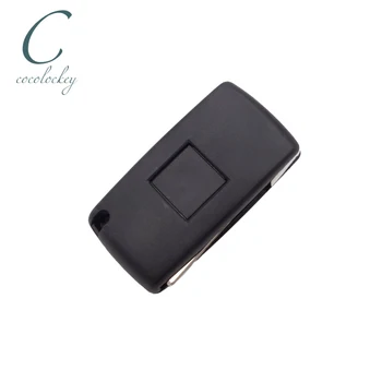 Cocolockey 3 Бутона Flip Дистанционно на Ключа на Автомобила Калъф за Носене на Ключодържател за CITROEN C4 C5 C6 C8 ДИСТАНЦИОННО УПРАВЛЕНИЕ CE0523 HU83