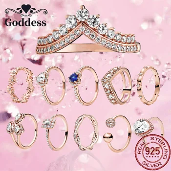 Ред 925 сребро модни сона имитация на диамантен пръстен комплекти за годеж чудесно за жени, класически реколтата, бижута подарък > Изискани бижута / www.yorkshireclaims.co.uk 11