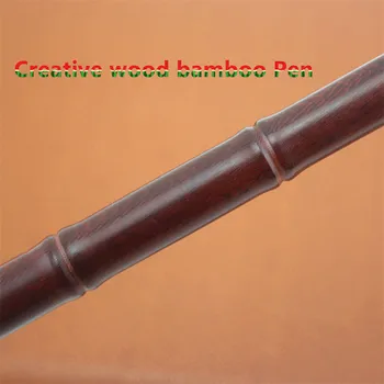 Нова Метална Креативна дървена бамбук дръжка Дръжка-roller Модерен Бизнес Офис химикалка за подпис 0,5 мм с пулевым фитил Химикалки за писане 2