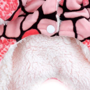 Домашни любимци Есенно-зимни палта Топли Сгъстено флисовые тела Памучни блузи, за кученце Яке с леопардовым принтом за Чихуахуа 2