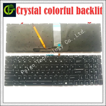 Английска кристален цвят RGB клавиатура със задно осветление за MSI GF65 GF75 Clevo Terrans Force S5 MECHREVO MR UX7-LH01 hasee 7G-700 US 2