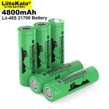 100 бр. LiitoKala Lii-48S 21700 3.7 от 4800 mah литиево-йонна Акумулаторна Батерия 9.6 A мощност 2 C Скорост на Освобождаване от отговорност тройни литиеви батерии 2