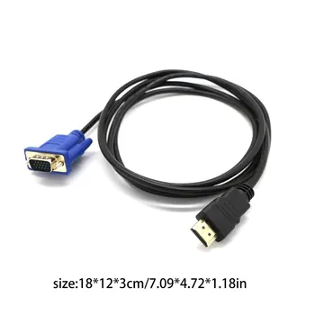 1 М HDMI-съвместим с VGA D-SUB Мъжки Кабел видео карта за PC монитор HDTV 1