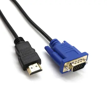 1 М HDMI-съвместим с VGA D-SUB Мъжки Кабел видео карта за PC монитор HDTV 2