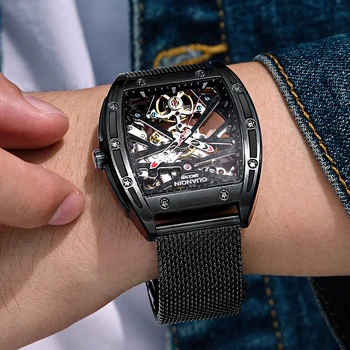 Мъжки часовник GUANQIN Автоматични Часовници За мъже Механичен Часовник 2021 Луксозни Водоустойчиви Часовници е От Неръждаема Стомана Reloj Hombre 1