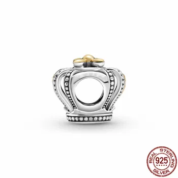 2021 Нов Истински 925 Сребро в два цвята Короната Чар Чар Подходящ Оригинална Гривна Pandora За жени На рождения Ден на Модерни Декорации 2