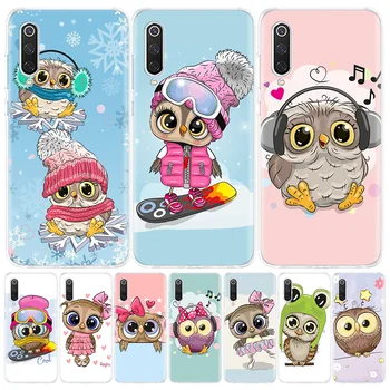 Детска Сладък Бухал Любовник Карикатура Бонбони Зимата Калъф за телефон Xiaomi Redmi Note 10 10S 9 9S 8 8T 7 6 9T 9А 9В 8A 7A 6A 4X5 Pro Мек 2