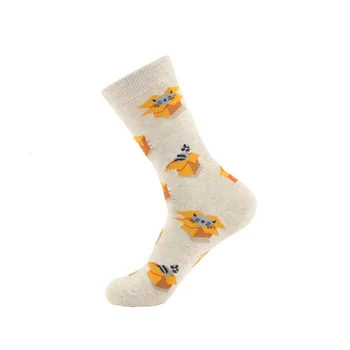 PEONFLY Нови пролетни дамски чорапи 2020 година Памук цветни мультяшные Сладки заешки котки Забавни щастливи Кавайные чорапи за момичета Коледен подарък 1