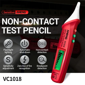 Ред Безконтактен индукционный тест тестер моливи електрически контакт стенни изход Ac детектор за напрежение сензор за тестер дръжка Led > Измервателни и аналитични уреди / www.yorkshireclaims.co.uk 11