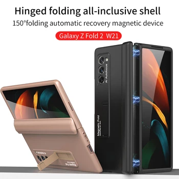 Нова ТЕХНОЛОГИЯ. 360 Градуса на Всички, включително Магнитна Скоба За Закрепване на Стойка Калъф за Samsung Galaxy Z Fold 2 Калъф за F9160 Калъф 2