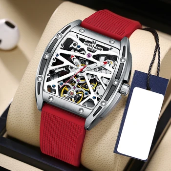 Мъжки часовник GUANQIN 2021 Най-добрата марка на Луксозни Мъжки Механични Ръчни Часовници, Автоматични Часовници За мъже, Водоустойчиви Часовници Montre Homme 1
