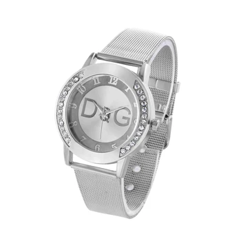 2020 г. най-Новият Известна Марка DQG Кварцови Часовници Дамски Модни Класически Часовници с кристали Луксозни Ръчен часовник от Неръждаема стомана 2