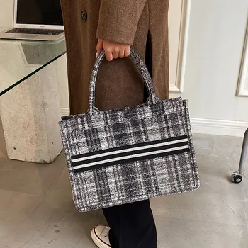 Висококачествена Дамска чанта Модни дамски холщовая чанта с Голям капацитет на рамото си Чанта-незабавни посланици Ежедневни Дамски пътна чанта 2