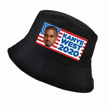 Кание за президент 2020 г. - Кандидат в изборите на Мъже, Жени шапка-кофа harajuku поп Кание Уест 2020 г. рибарска шапка панама шапка 2