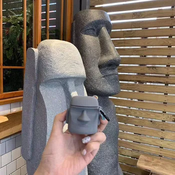 Каменна Статуя на Aimo Защитен Ръкав Airpods2 Безжична Bluetooth Слушалка Мека Обвивка 1/2 Поколение Калъф за AirPods 1