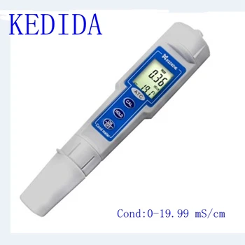KEDIDA 0~19,99 ms/cm Водоустойчив Цифров Измерител на Проводимост ATC Басейн Лаборатория Фабрика за Изделия Качество на Водата следи Температурата 2