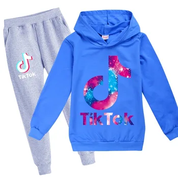 ТИК TOK Комплекти дрехи за момичета от 3 до 15 години отговарят на рожден Ден на Детски спортни костюми Детски костюми с дълъг ръкав, Блузи, Топ +Панталони 2 бр. комплект 1