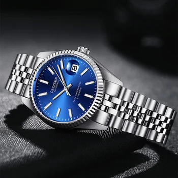 Ред Тънки автоматични часовници луксозна марка Carnival Seiko механизъм механични часовници мъжки син сапфир календар водоустойчив Reloj Hombre > Мъжки часовник / www.yorkshireclaims.co.uk 11