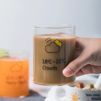 Ред 70 мл креативна мащабна стъклена чаша с висока температурна устойчивост прозрачната кръгла домакински прибори за закуска с мляко и кафе > Съдове за пиене / www.yorkshireclaims.co.uk 11