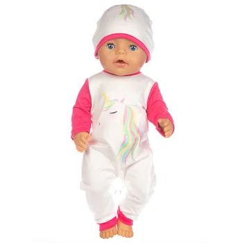 Нова Мода Еднорог Гащеризон стоп-моушън Облекло, Подходящо за 18 инча/43 см дрехи за новородени кукли Reborn Аксесоари за кукли 2