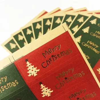 100 Бр./много весела Коледа на пакет Печат на Стикер Коледно Дърво Подарък на Етикета Стикер Scrapbooking За Украса на Коледното парти