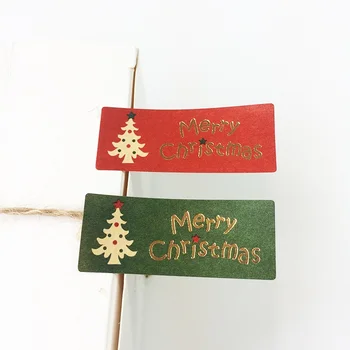 100 Бр./много весела Коледа на пакет Печат на Стикер Коледно Дърво Подарък на Етикета Стикер Scrapbooking За Украса на Коледното парти 2
