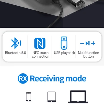 NFC Bluetooth 5.0 Безжичен Аудиоприемник RCA Изход за Усилвател на Мощност на Високоговорителя За Стерео Bluetooth Високоговорител Горния NFX Връзка 2