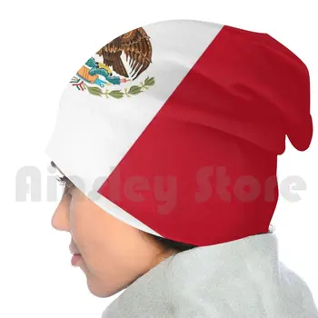 Мексикански флаг-Мексико Стикер за одеяло-Шапки Вязаная шапчица 1943 Шапка с принтом Мексико Символ на Мексиканския флаг Отборна игра 2